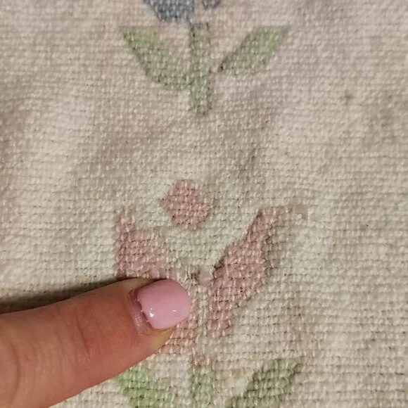 Vintage Pastel Colored Flower Reversible Placemats Set Of Five - Picture 11 of 12